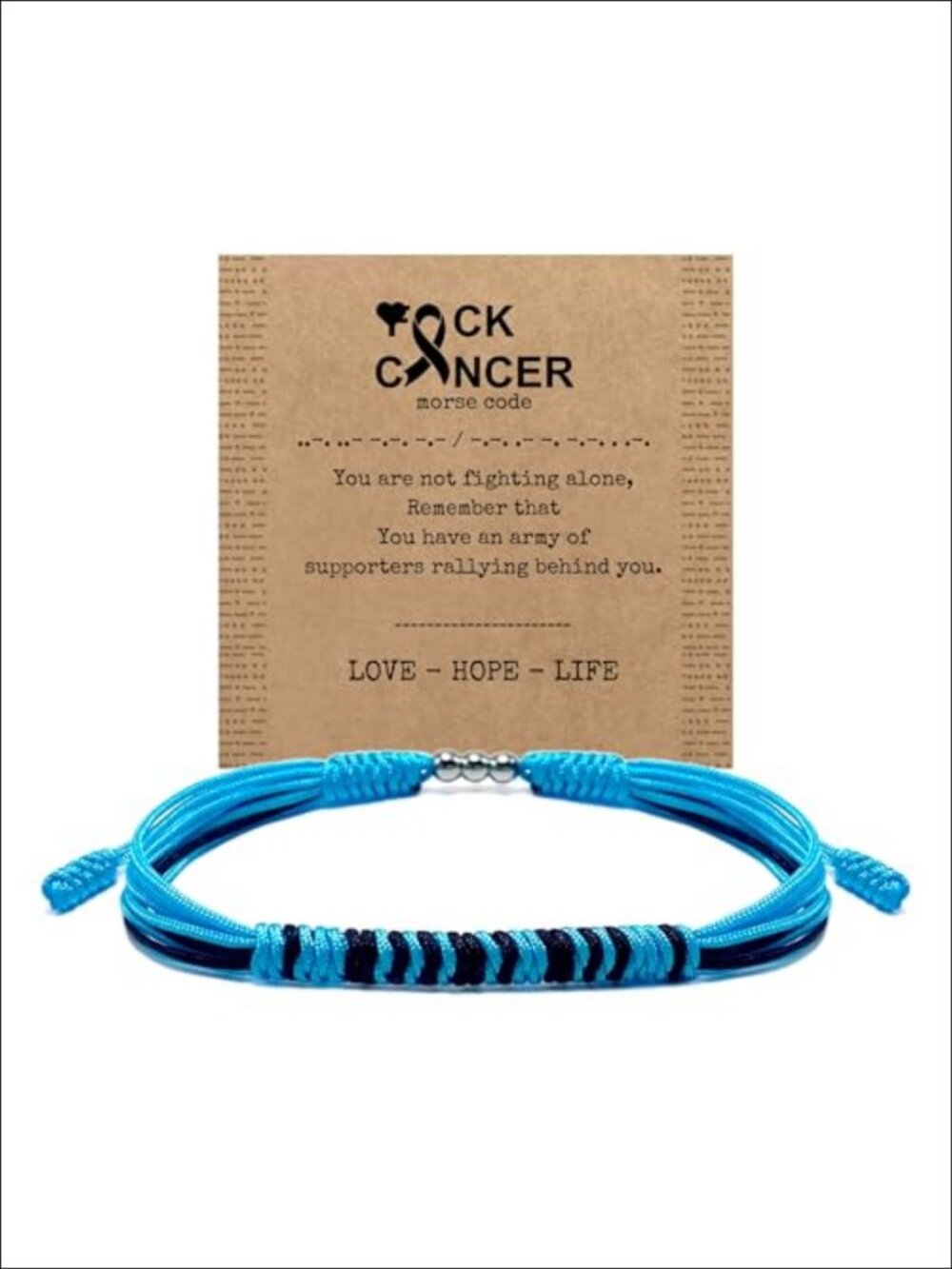 Morse Code Awareness Bracelet Handmade Polyester Cord